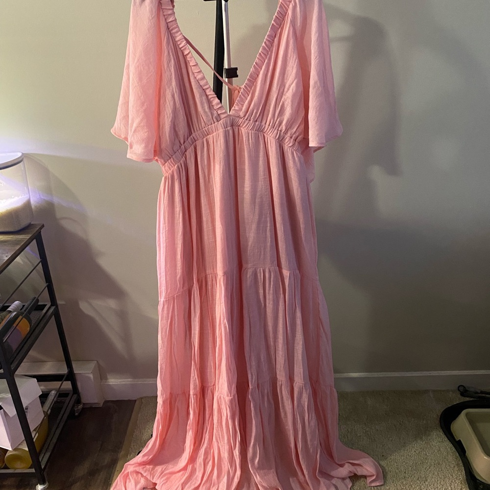 Fashion Nova Light Pink Maxi Dress